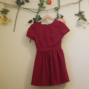 Chiffon Open Back Skater Dress